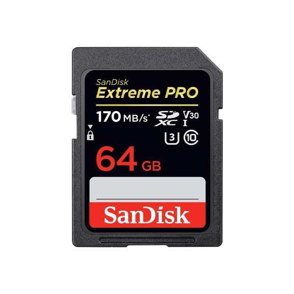 رم سن دیسک SD Xtreme Pro ظرفیت 64 گیگابایت سرعت 170 مگابایت برثانیه